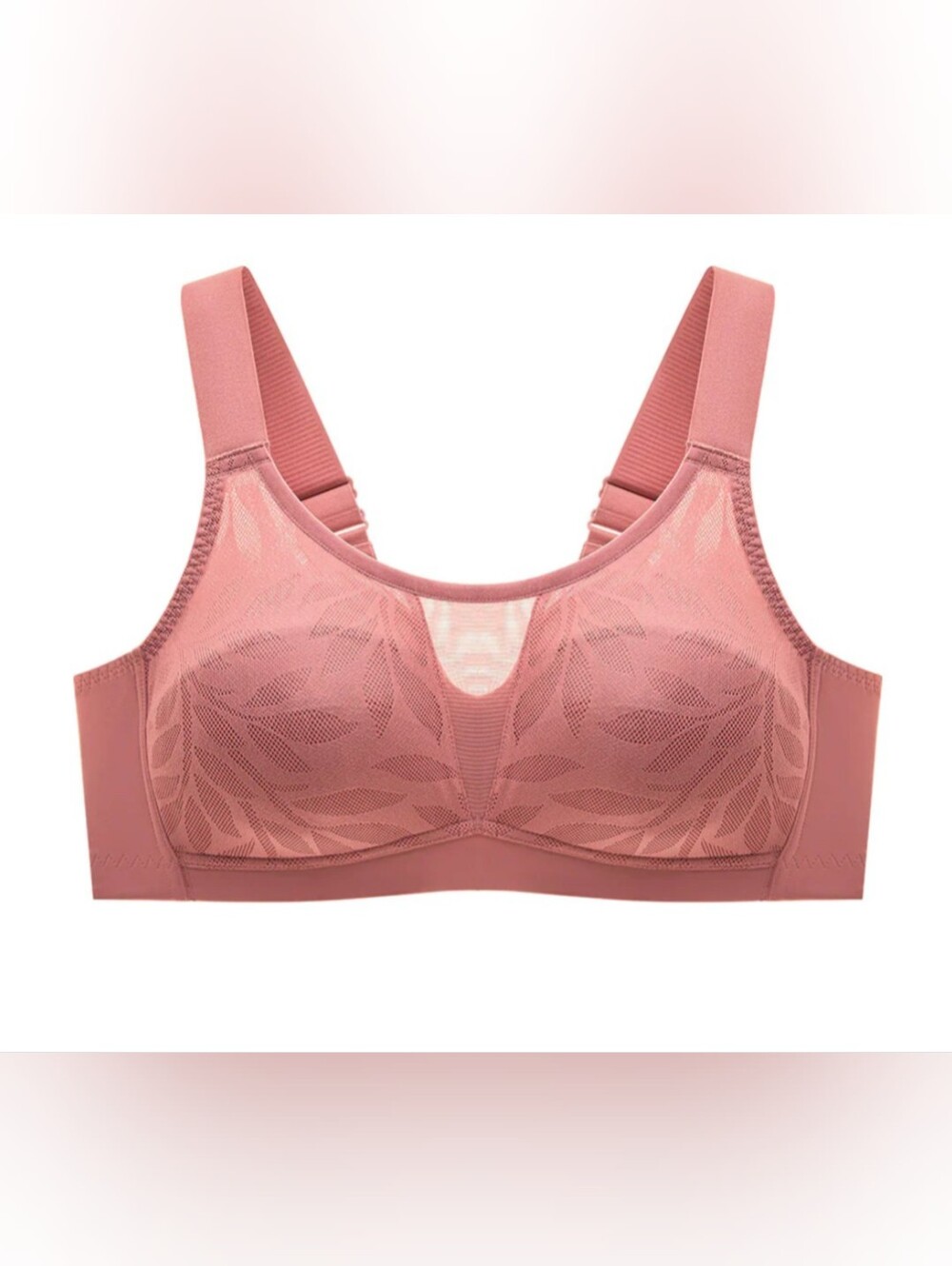 NWT Understance Ginger Wireless Smooth Lace Full Coverage Bra - 32DD - Dark Rose